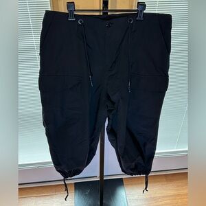 GRAYE Black Ripstop Microfiber Drawstring Hem Cargo Pants